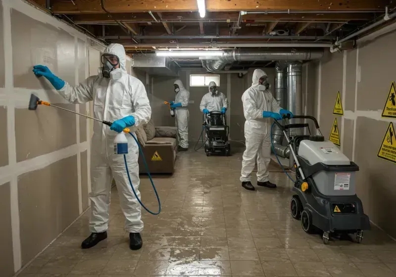 Basement Moisture Removal and Structural Drying process in Kettle Falls, WA